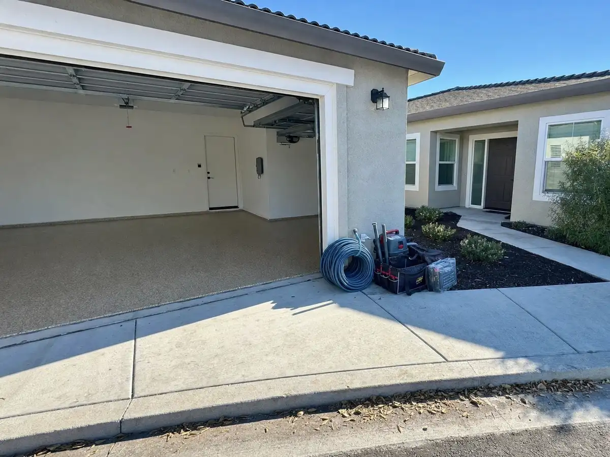 Freshly cleaned carpet with the furniture back in place — completed job in Pacific Palisades, CA